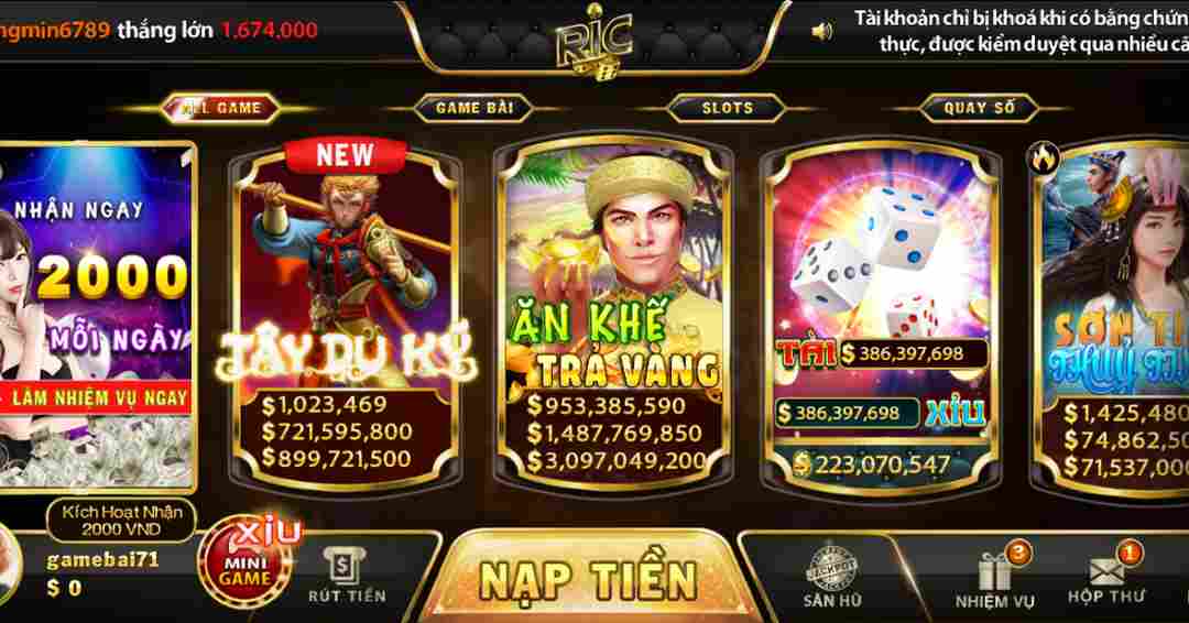 Review Ricwin – Game slots